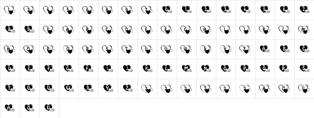 Lieb Mtterlein Regular  glyph index