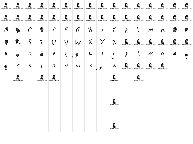 No Talking Allowed Regular  glyph index