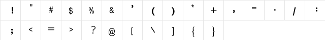 padmaa Bold  glyph index