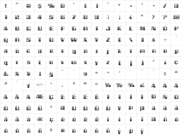 Galactic Storm Gradient Regular  glyph index