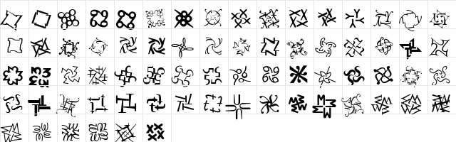 Hypnopaedia Medium  glyph index