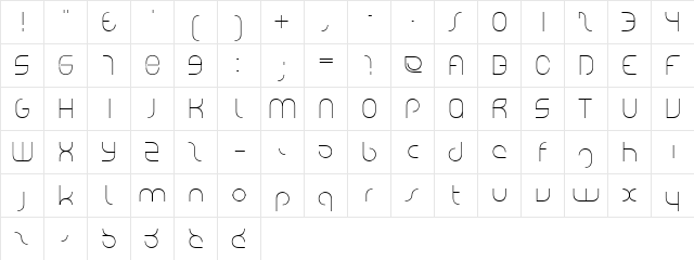 eko Regular  glyph index