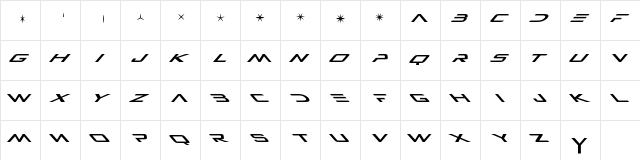 AVP Regular  glyph index
