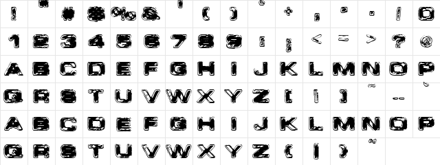 VTC CoppaKroma Regular  glyph index