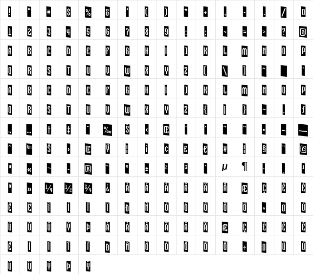 a_VizoraCmDn Regular  glyph index