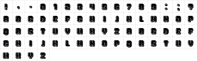 Cosa Nostra Regular  glyph index