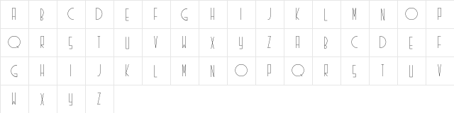 Existence Regular  glyph index
