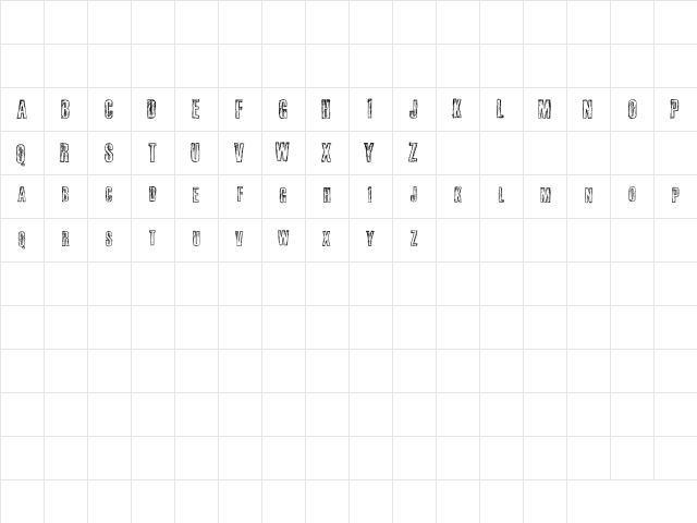 fail Regular  glyph index