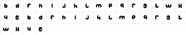 ChewedKandi Regular  glyph index