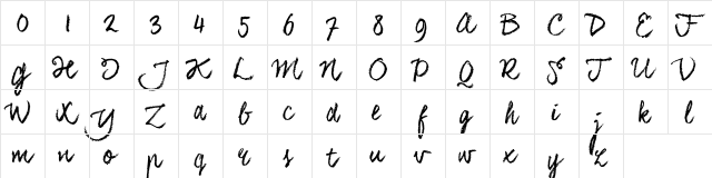 CoalhandLukeTRIAL CoalhandLukeTRIAL  glyph index