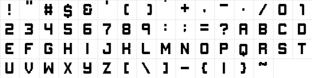 GAMEPLAY 1987 Regular  glyph index