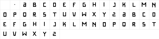 Parasight Regular  glyph index