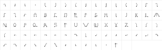 cranestruct Regular  glyph index