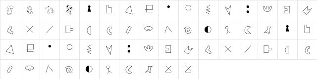 JMH Alfabeto Petiso Regular  glyph index