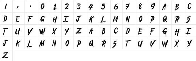 From_the_Dead Regular  glyph index