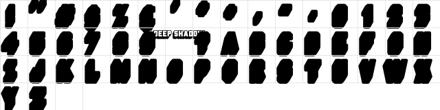 Deep Shadow Under Regular  glyph index