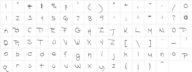 Ashford Regular  glyph index
