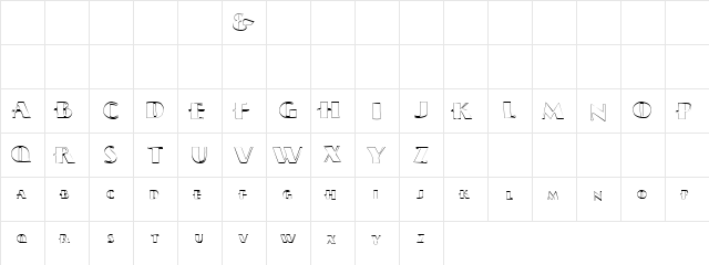 Sissyneck Outline Regular  glyph index