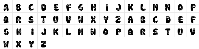 KR Smile Regular  glyph index