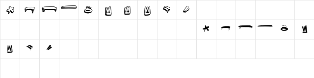 Sprite Graffiti Extras  glyph index