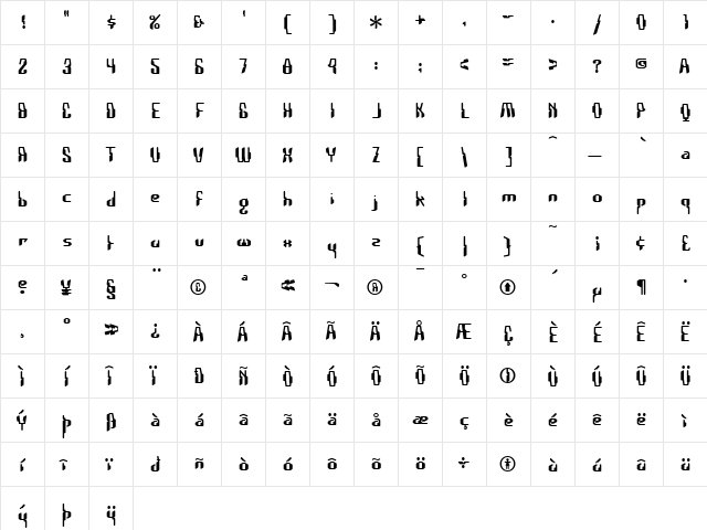 Coaxial Medium  glyph index
