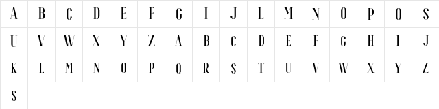 Espoir Serif Free Regular  glyph index