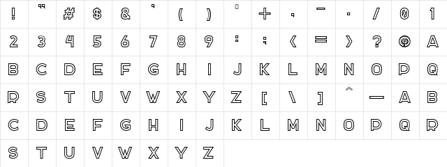 DOCKER TWO  glyph index