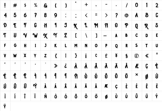 Osgiliath Rough  glyph index