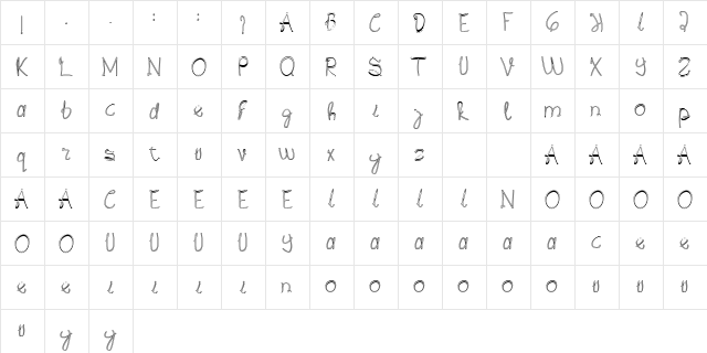 Krakatoa Regular  glyph index