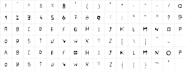 NightCola Stygma Regular  glyph index