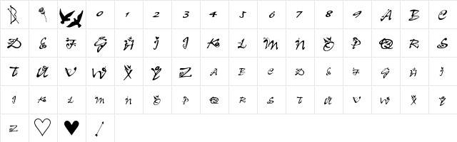 Clb:Valentine Light  glyph index