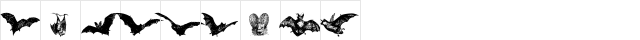 BatBats Regular  glyph index
