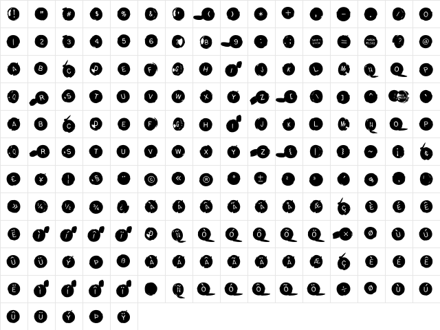 BackspacerRound Medium  glyph index