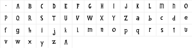 Fantique Four Regular  glyph index