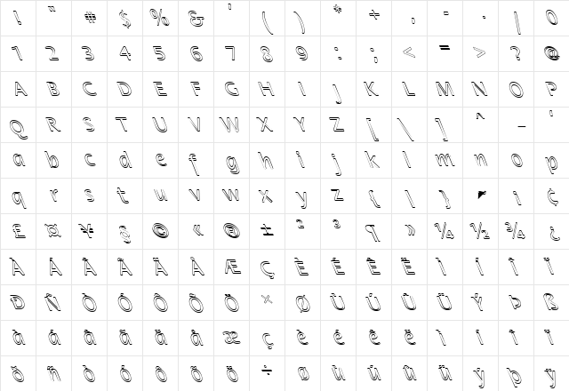 FZ BASIC 17 HOLLOW LEFTY Normal  glyph index