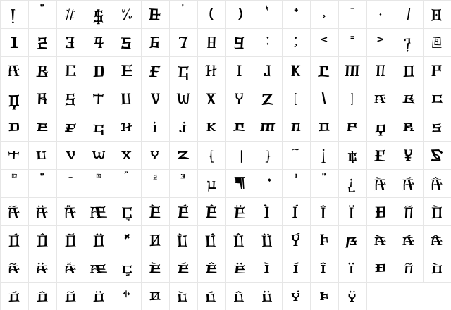 The-sky-of-light sky-of-light  glyph index