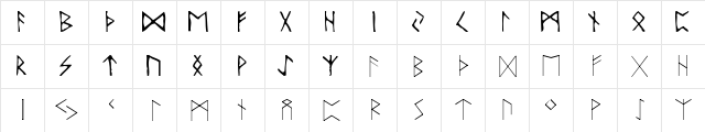 Gaya Z Regular  glyph index