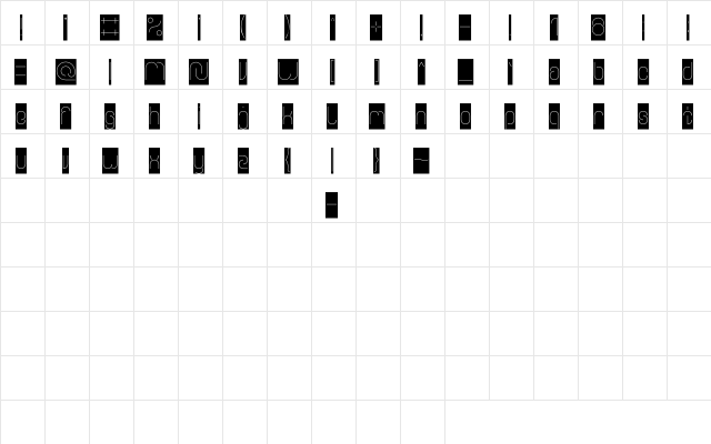 EVERYTHING-Inverse Regular  glyph index