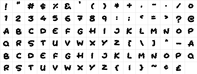Cactus Cuties Regular  glyph index