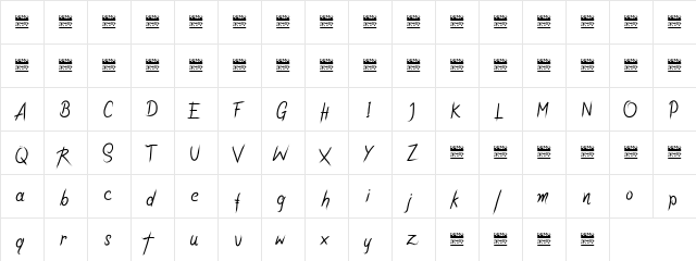 Riotiks Demo Regular  glyph index