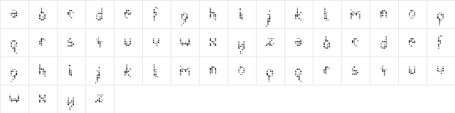ISL_Sickness Regular  glyph index