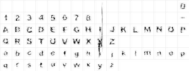 Allspred Dichhok Regular  glyph index