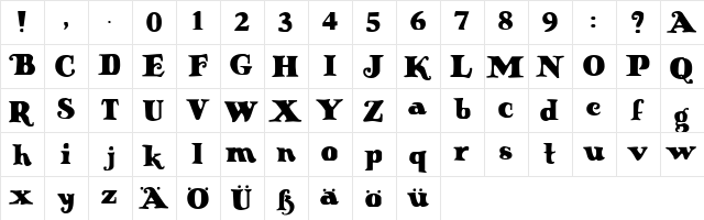 Knuffig Knuffig  glyph index