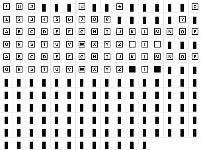 WhitneyIndexWhite Medium  glyph index