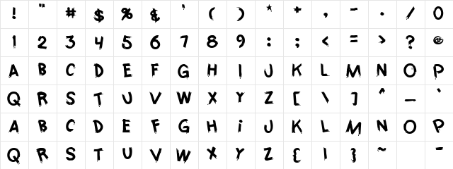 CK Summer Camp Regular  glyph index