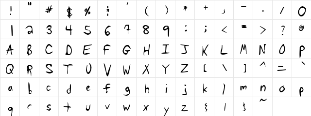 Tawattype Bloch Regular  glyph index