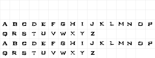 Fadedgunp Regular  glyph index