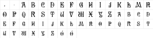 SecesjaPL Regular  glyph index