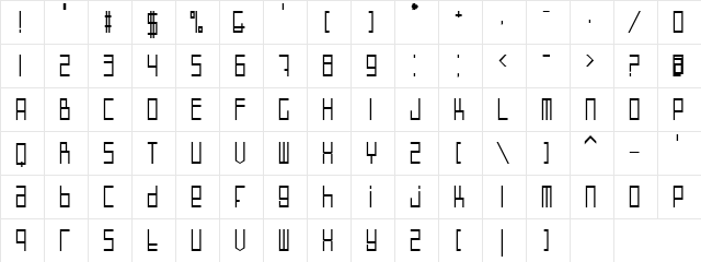 All One Regular  glyph index