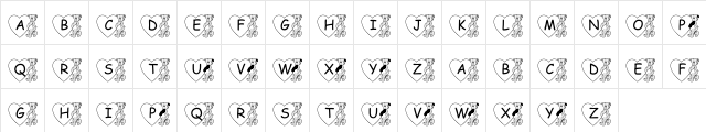 pf_bearheart1 Regular  glyph index
